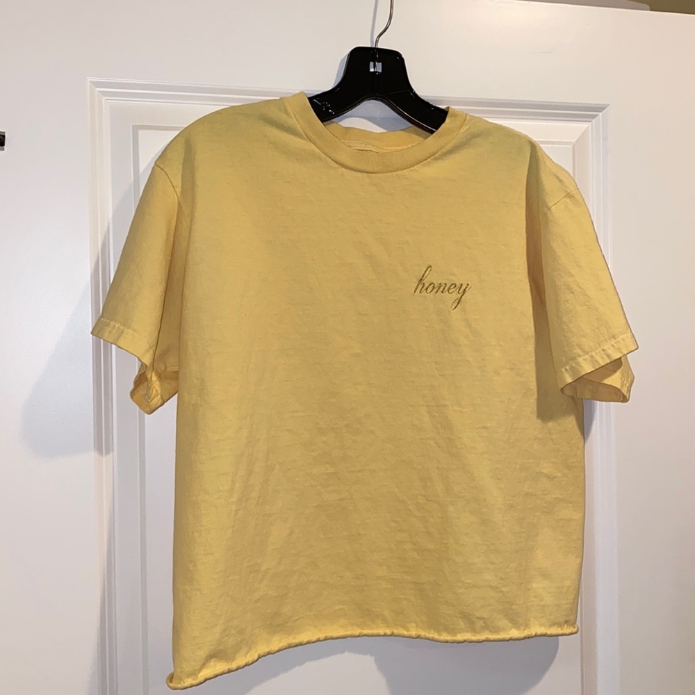 “Honey” embroidered yellow shirt